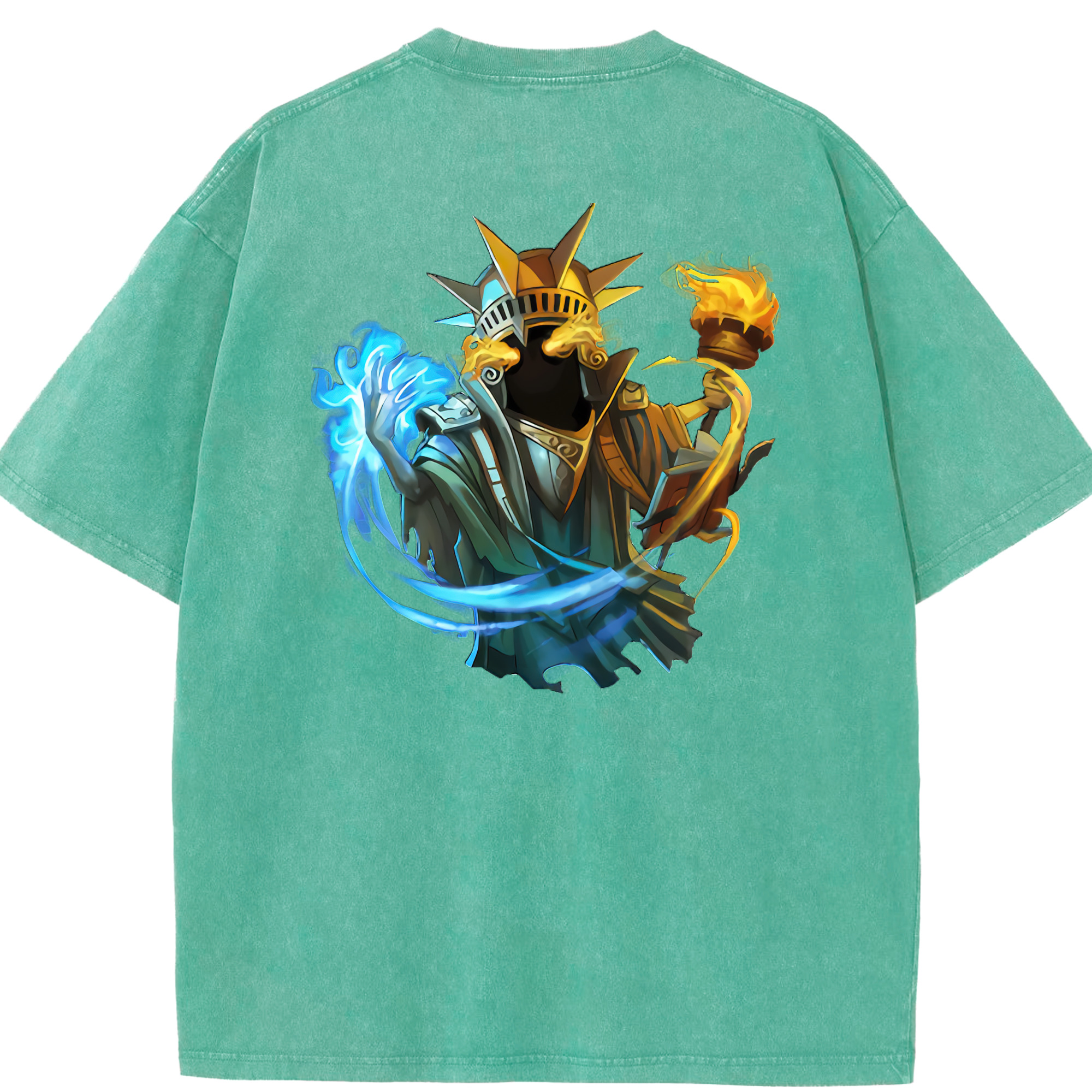 リーグ・オブ・レジェンド League of Legends LOL 綿100% ヴィンテージ風 半袖Tシャツ（背面プリント）